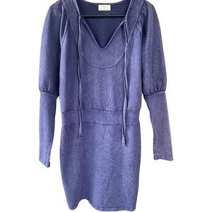 Anthropologie t.La Puff Sleeve Traveler Dress in Blue. Size Small. NWOT